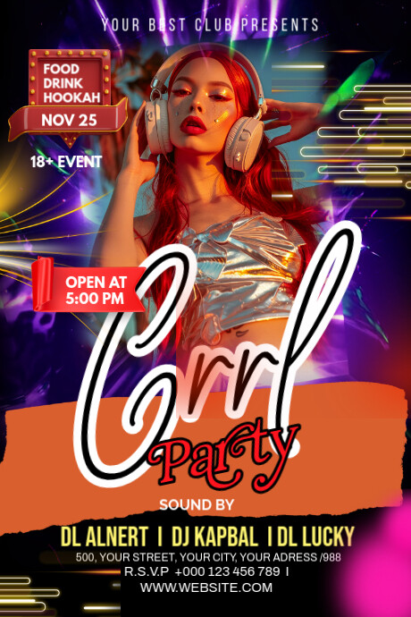 Maximalist Club Party Tumblr Graphic template