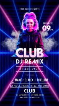 Maximalist Club Remix Night Party Instagram Reel template
