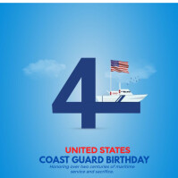 Maximalist Coast Guard Birthday Instagram Post Instagram-bericht template