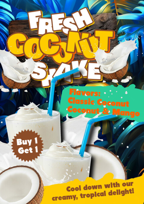 Maximalist Coconut Shake A5 template