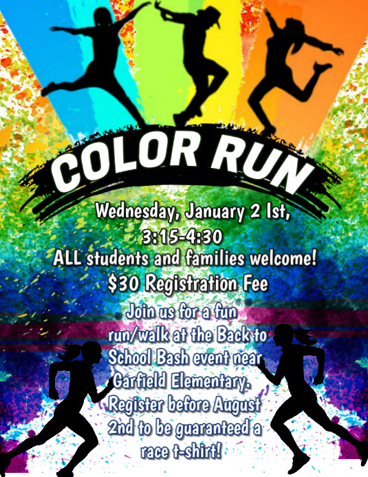 Maximalist Color Run Flyer (us Letter) template