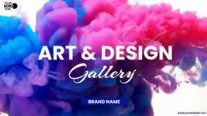 Maximalist Colorful Art & Design Gallery Intro Video Background Template Youtube Thumbnail YouTube-miniature
