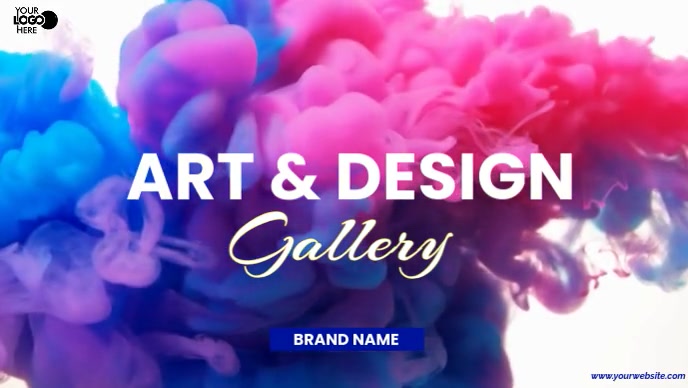 Maximalist Colorful Art & Design Gallery Intro Video Background Template Youtube Thumbnail