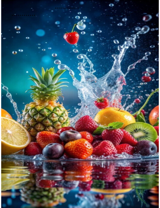 Maximalist Colorful Fruit Ad Template Flyer (us Letter)