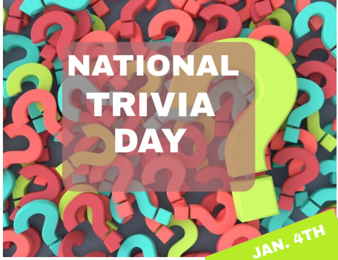 Maximalist Colourful National Trivia Day Flyer (us Letter) template