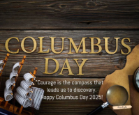 Maximalist Columbus Day Medium Rectangle Rettangolo medio template