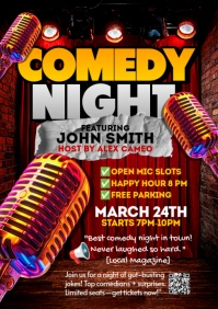Maximalist Comedy Night A5 template