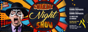 Maximalist Comedy Night Show  Facebook Cover Photo template