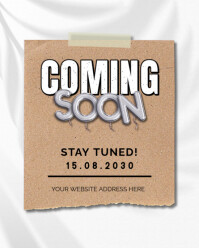 Maximalist Coming Soon Announcement Notification Posters  Instagram Portrait template