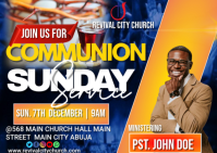 Maximalist Communion Sunday  Postcard Carte postale template