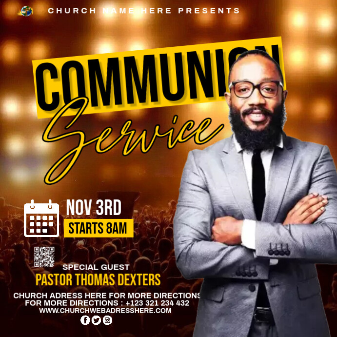 Copy of Maximalist Communion Sunday Service Instagram Post | PosterMyWall