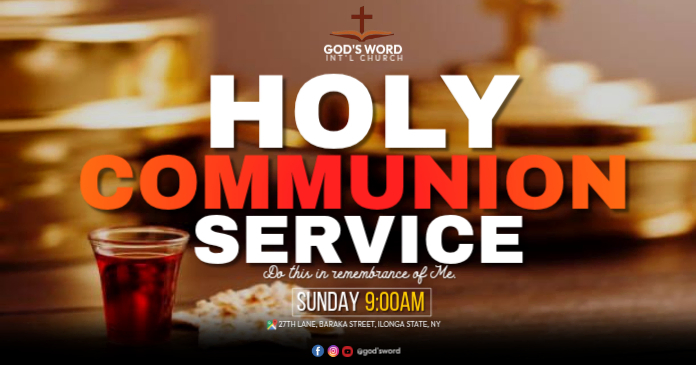 Holy Communion Service Template | PosterMyWall