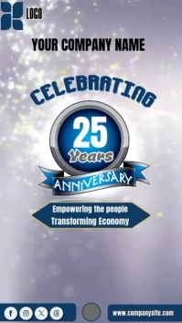 Maximalist Company Anniversary  Digital Display (9:16) template