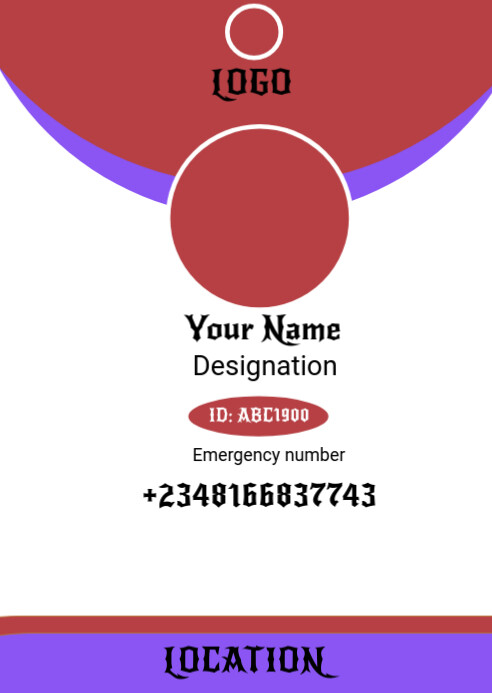 Maximalist Company Id Card A6 template