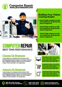 Maximalist Computer Repair Flyer A6 template