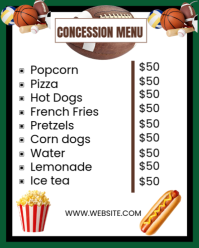 Maximalist Concession Menu Flyer Template  Instagram Portrait