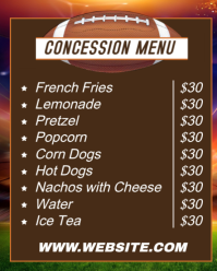 Коричневый Concession Menu Instagram Portrait Template