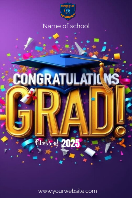 Maximalist Congratulations Grad! Template  Poster โปสเตอร์