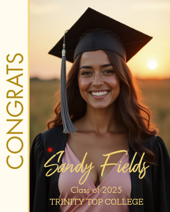 Maximalist Congratulations Graduation Card Invite Facebook Poster Invitation Card  Instagram Portrai template