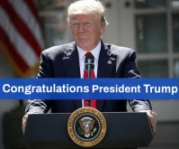 Maximalist Congratulations President TRUMP Medium Rectangle Retângulo médio template