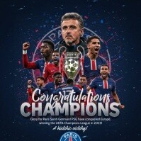 Maximalist Congratulations Psg Instagram Post Instagram-opslag template