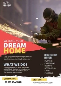 Maximalist Construction Flyer A2 template