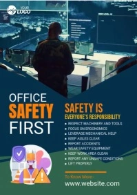 Maximalist Construction Site Safety Flyer Template A1