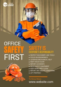 Maximalist Construction Site Safety Flyer Template A1