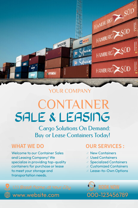 Container Storage Posters Maximalist Container Sale Poster Template | PosterMyWall
