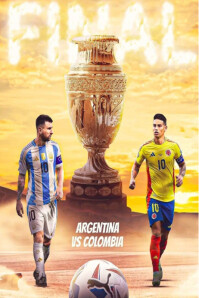 Copa Front Copa America usa 2024 final Argentina vs colo Template | PosterMyWall