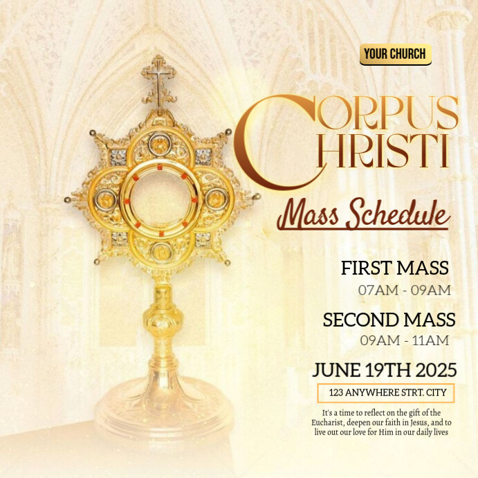 Copy of Maximalist Corpus Christi Mass Service Instagram Post ...