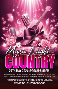Maximalist Country Music Night Event Template Tabloide