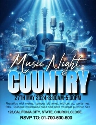 Maximalist Country Music Night Template Desig