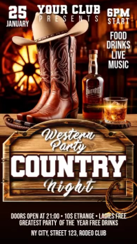 Maximalist Country Night Digital Display (9:16) template