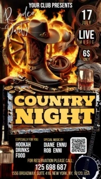 Maximalist Country Night Instagram Reel template