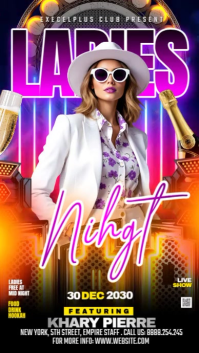 Maximalist Creative Ladies Night Party Invite Instagram Reel template