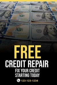 Maximalist Credit Repair  Poster Плакат template