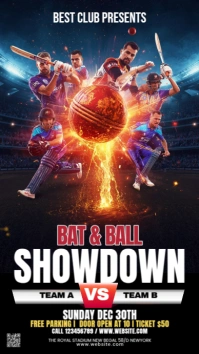 Maximalist Cricket Game Instagram Story template