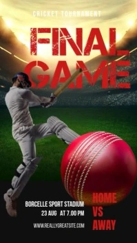 Maximalist Cricket Tournament Digital Display (9:16) template