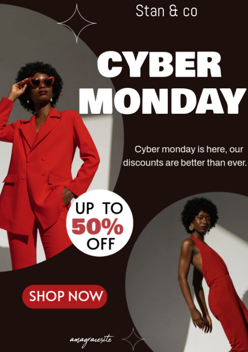 Maximalist Cyber Monday Sale A4 template