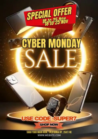 Maximalist Cyber Monday Sale A6 template