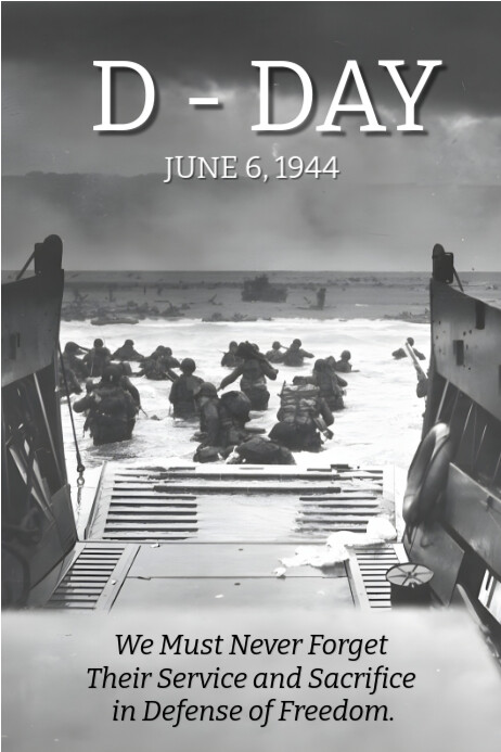 Maximalist D-day Anniversary Poster Template | PosterMyWall