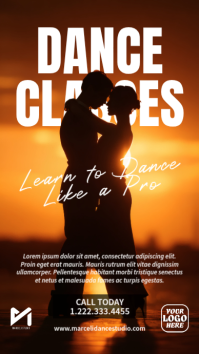 Vibrant Maximalist Dance Classes Instagram Story template
