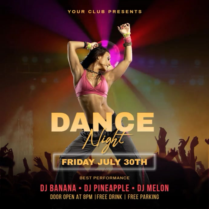 Maximalist Dance Party Square (1:1) template