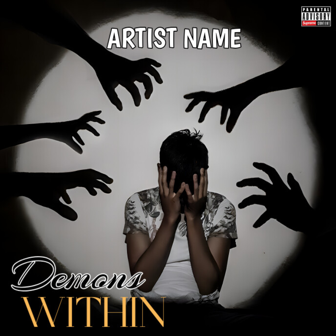 Maximalist Dark Aesthetic  Album Cover template
