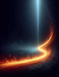 Maximalist Dark Dramatic Lighting And Fire Template  Flyer (us Letter) 传单(美国信函)