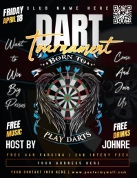 Maximalist Dart Tournament  Flyer (us Letter) template