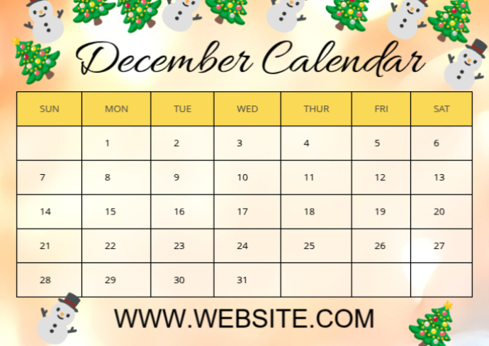 Maximalist December Calendar Postcard Template | PosterMyWall
