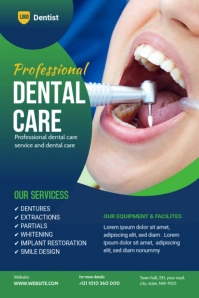 Maximalist Dental Clinic Flyer Design Banner 4' × 6' template