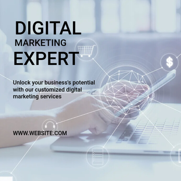 Maximalist Digital Marketing Expert Instagram Post Template | PosterMyWall